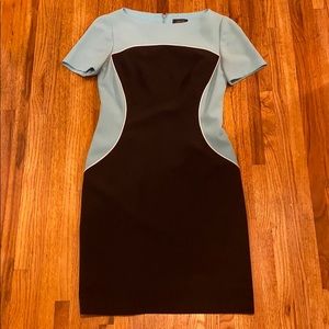 Light blue and black dress